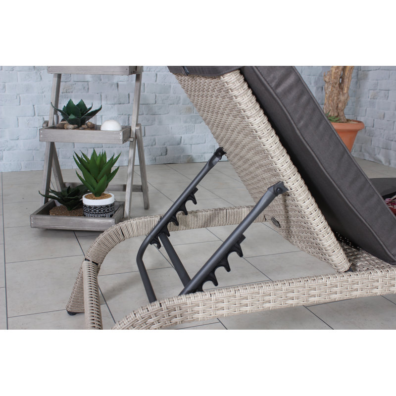 Lisbon Brithany Reclining Sun Lounger with Cushion