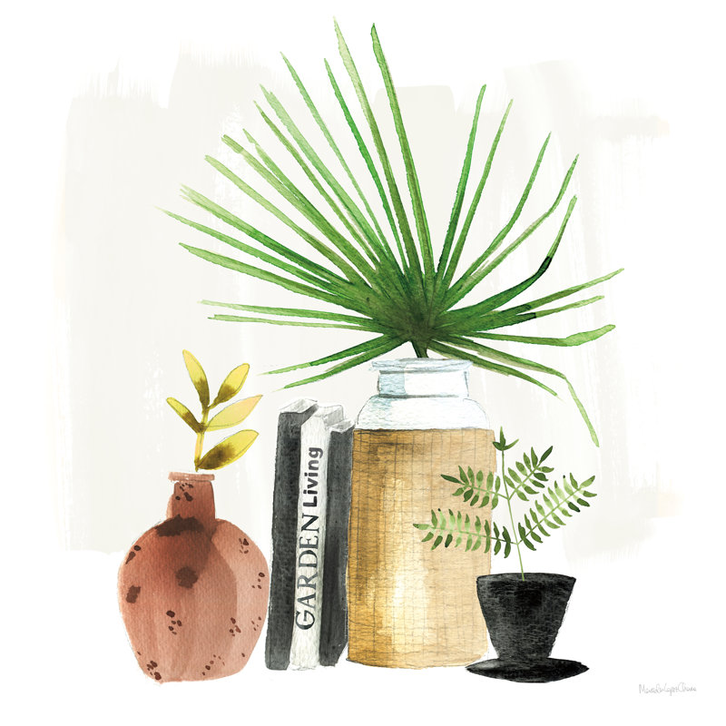 Weekend Plants IV by Mercedes Lopez Charro - Wrapped Canvas Painting, 30cm H x 30cm W x 3.8cm D