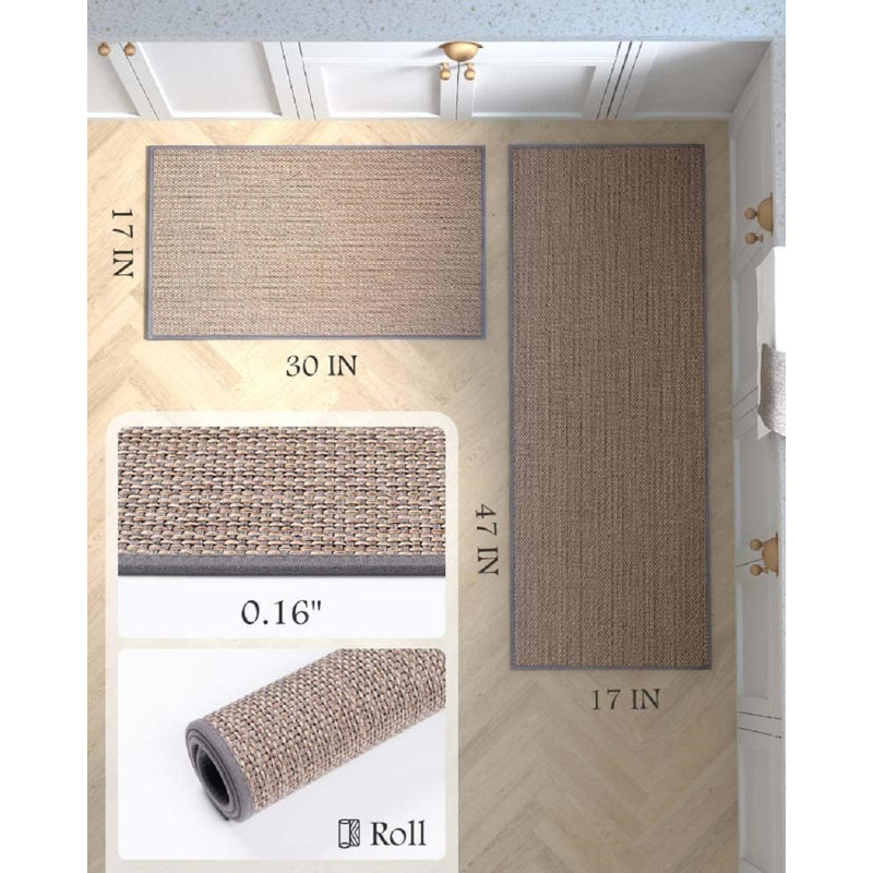 Eisa Kitchen Mat, Granny Gray
