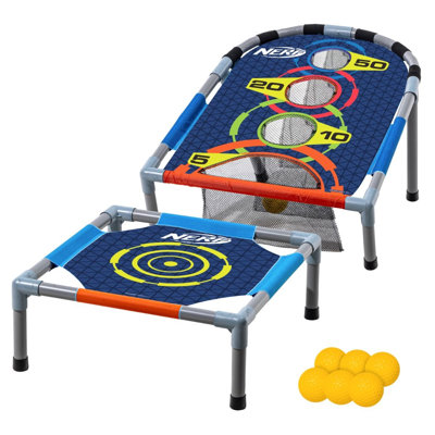 Franklin Sports NERF Kids Bounce N Score Target Toss Game Set, Multicolor