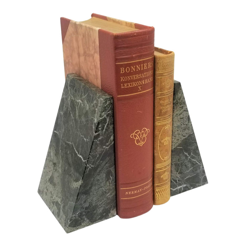 Marble Non-Skid Bookends