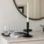 Sculptural 5" Glass Candle Holder - Modern Tabletop Candle Holder with Rounded Accent Base-1442908120