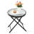 Folding Patio Side Table with Tempered Glass Tabletop