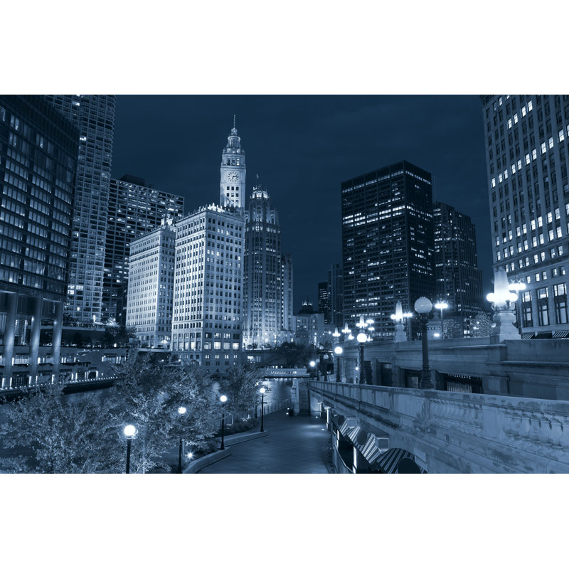 Chicago by Rudybalasko - Wrapped Canvas Photograph, 8" H x 12" W  