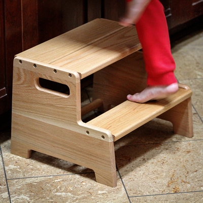 Anjum 11.86" 2 - Step Wood Step Stool