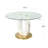 47.2'' Modern Luxury Clear Glass Round Dining Table for 4-6, Modern Kitchen Table with Tempered Glass Top & Stainless Steel Legs, Circle Dining Table for Home, Living Room, Apartment-2074553611-2049904757