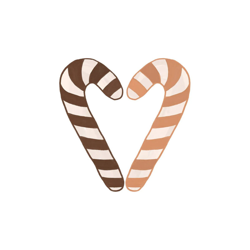 Candy Canes by Orara Studio - Wrapped Canvas Gallery-Wrapped Canvas Giclée, 30.48 cm H x 30.48 cm W