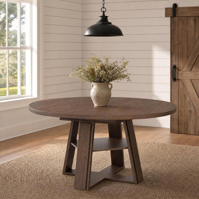 43.3"-59.06" Extendable Dining Table for 4-8, Expandable Round/Oval Kitchen Table with Storage, Space-Saving for Apartment