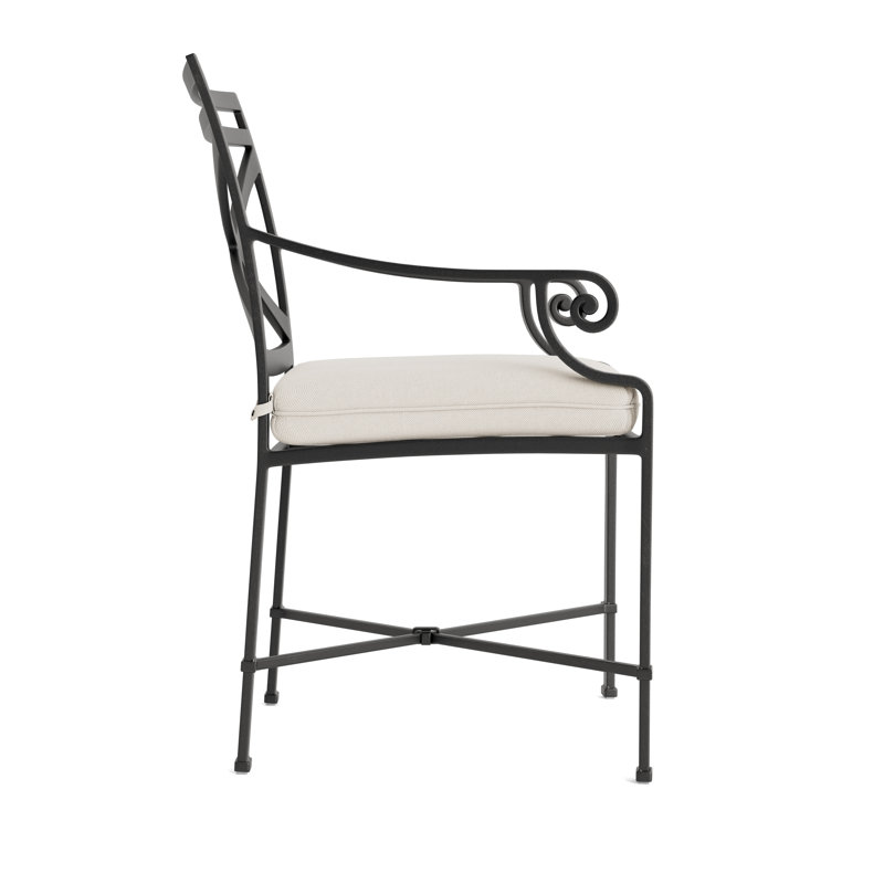 Venetian Outdoor Lounge Chair, Fusion Natural, Textured Pewter