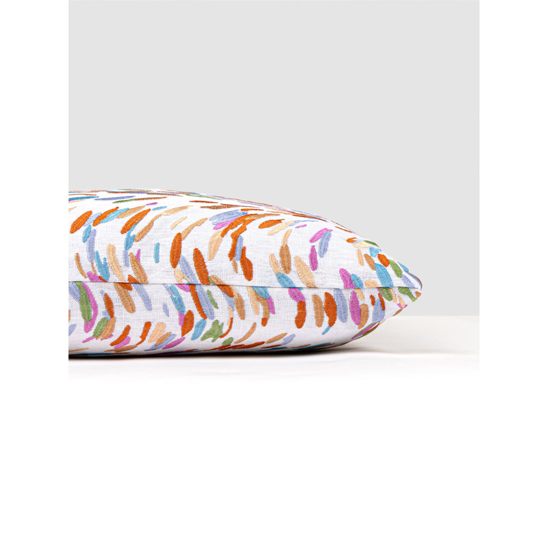 Coussin à broderie fontaine, Pêche, Carré 22 po
