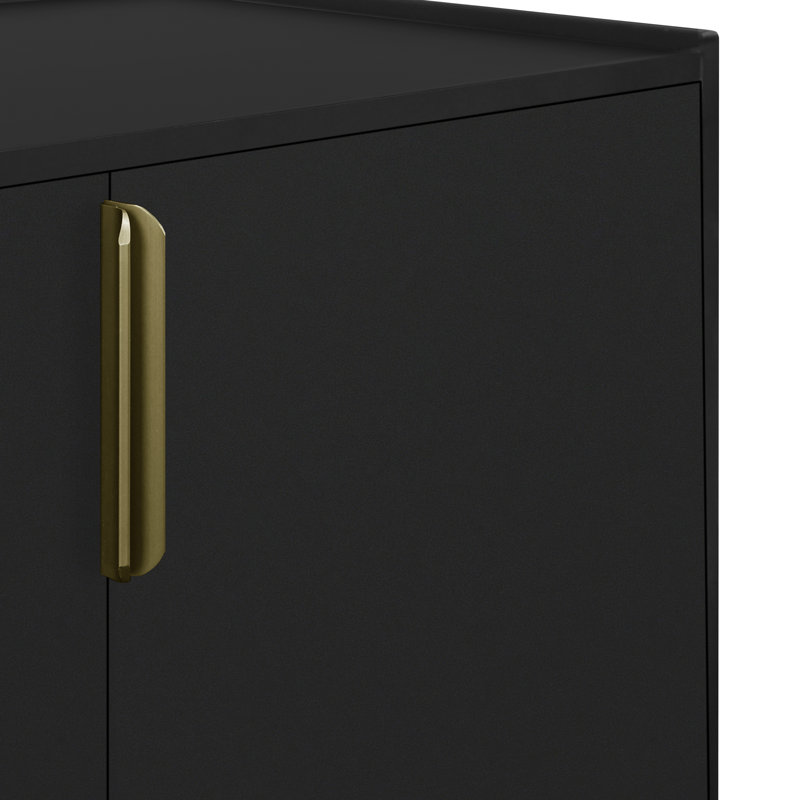 Manushe 63'' Wide 4 - Shelf Credenza, Black