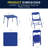 5 Pieces Colourful Folding Set Table and Chair for Kids with Durable Metal Frame and Easy-Clean Plastic for Daycare Classrooms and Playrooms-70386423