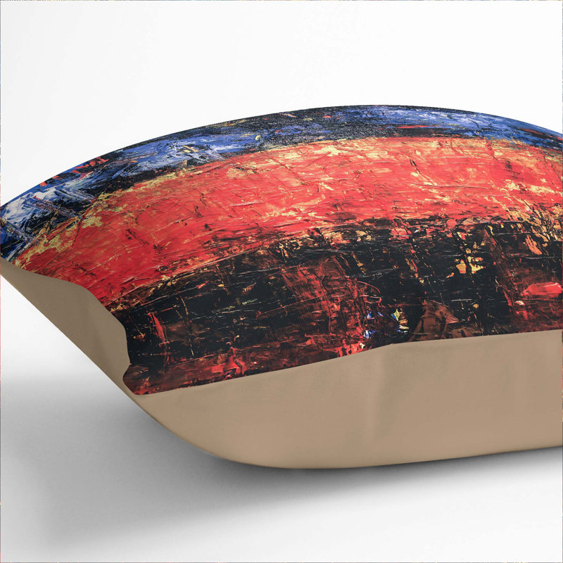 Abstract Square Throw Cushion, Stone, 55 x 55 cm