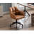 Comfy Faux Leather Desk Chair Modern Computer Task Chair Swivel Accent Chair With Mid Back Arm Chair For Living Room/Bedroom/Home Office-1037455874