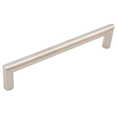Contemporary Round Cabinet Pull, 128 Millimeters, Stanless Steel Base Material, Satin Stainless Steel By Stone Harbor Hardware