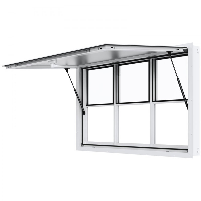 Fenêtre de support en alliage d'aluminium H 37 po x l 61 po