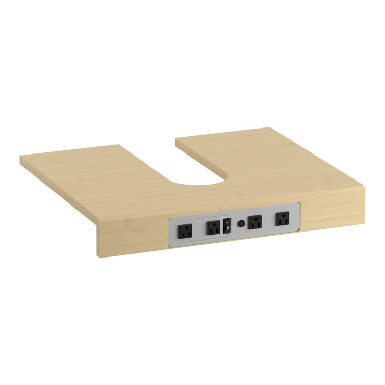 Adjustable Shelf with Electrical Outlets for 48" Tailored Vanities with 2 Doors, 6 Drawers