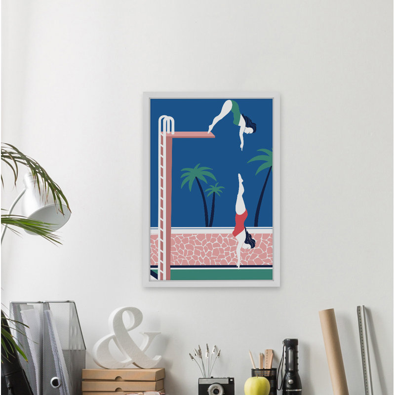 Cadre photo « plongée », impression sur papier, H 45 po x l 30 po x P 1,5 po, Cadre blanc