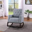 Chaise berçante gris acier avec dossier élégant