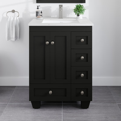 Yena 24"W x 22"D Bathroom Vanity with Undermount Porcelain Sink
