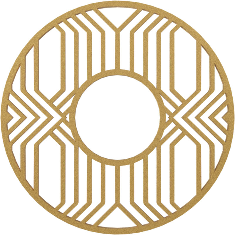 Empire Architectural Grade PVC Pierced Ceiling Medallion, 32" H x 32" W x 1" D, Gold