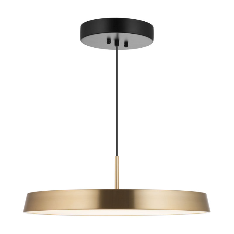 Cenk 1 - Light LED Single Pendant, 5cm H x 50cm W x 50cm D, Brass