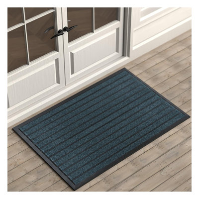 Extra-Durable Outdoor Entrance Doormat, Bright Blue