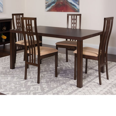 Solid Wood Top Four Leg Dining Set