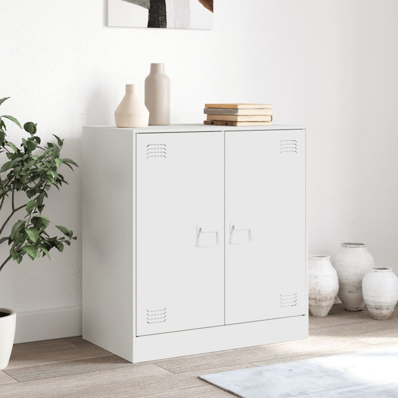 Shelman Steel Accent Cabinet, White