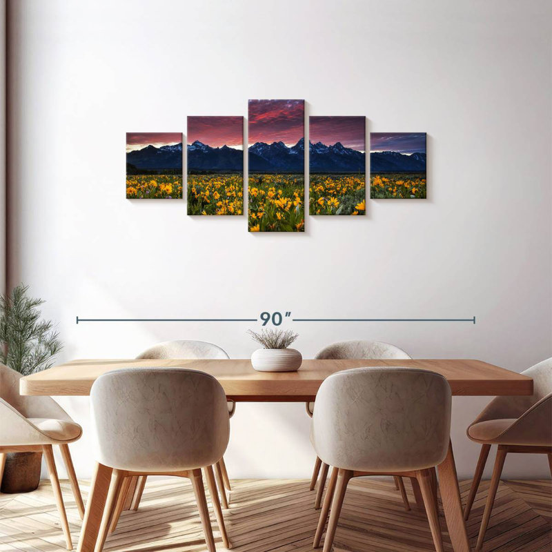 Champ de fleurs sauvages, H 30 po x l 68 po