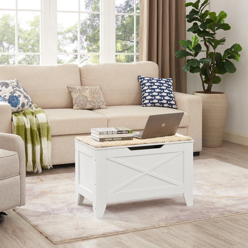 2 Pack White Wooden Storage Bench with Lid – Multi-Functional Shoe Bench, Blanket Chest & Toy Box for Entryway, Bedroom, or Living Room