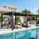 20 pi L 12 pi. D Pergola d'extérieur, pergola à persiennes, pergola en aluminium pour patio
