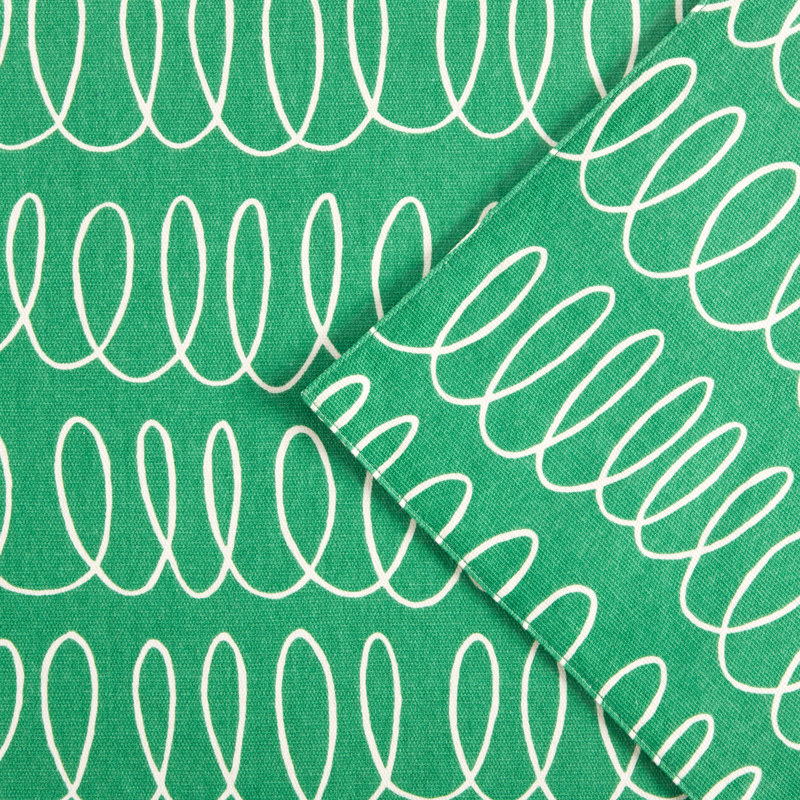 Loop And Dot 100% Cotton Rectangle, Green/White