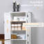 Garde-manger Farmhouse, armoire de rangement au sol, organisateur de placard, blanc