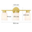 3-Light 50.2cm Bathroom Wall Light with Opal Glass Shades-825739868