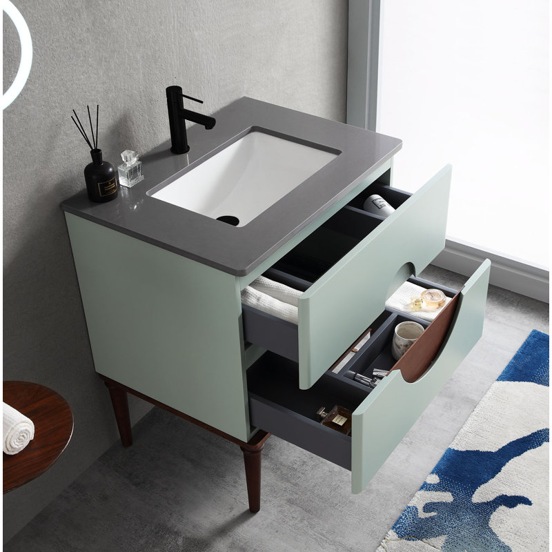 Burano 30" W Single Vanity, Aloe Green