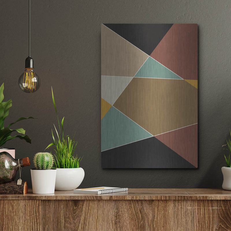Art mural en métal «Abstract Geometric 8» par Gary Williams, Corrigan Studio®, H 16 po x l 12 po