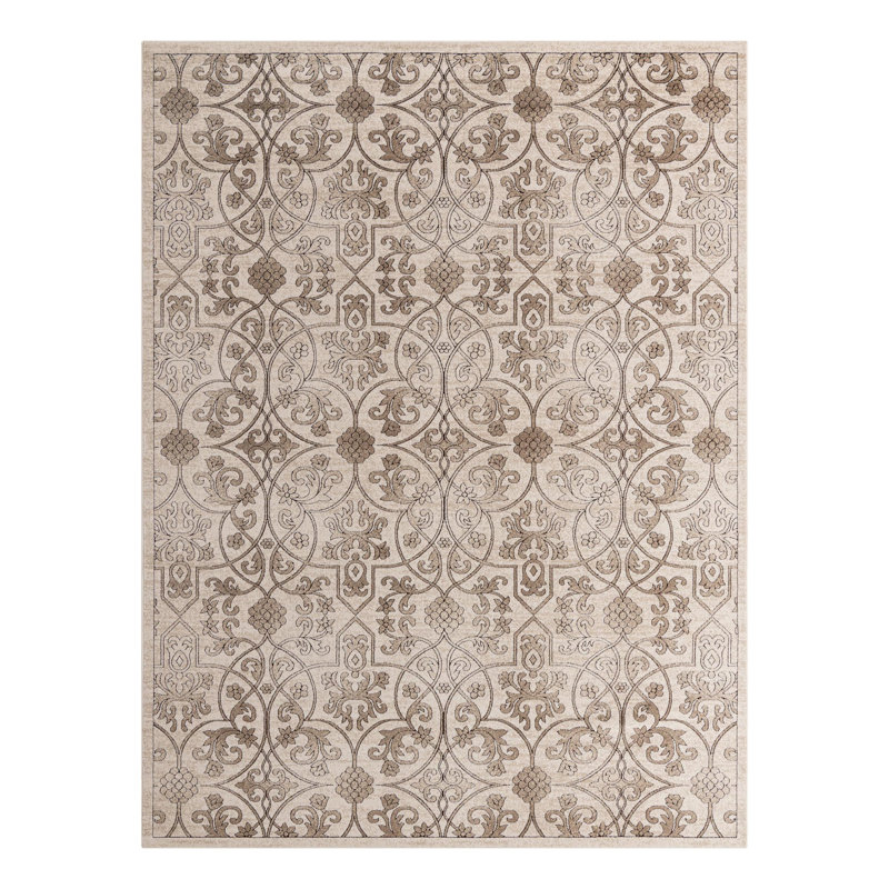 Tapis oriental beige foncé Derby, Rectangle 9 pi x 12 pi