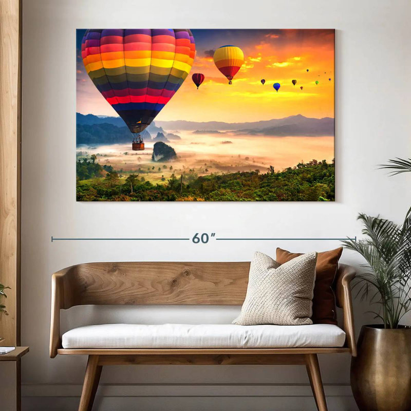 Mehar Hot Air Balloons In The Sky, 34" H x 51" W