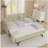 Cozy Gingham Daybed with Trundle Twin Size Sofa Bed No Box Spring Needed, with USB Port and Adorable Wave Shaped, Linen Fabric, Green-386951158
