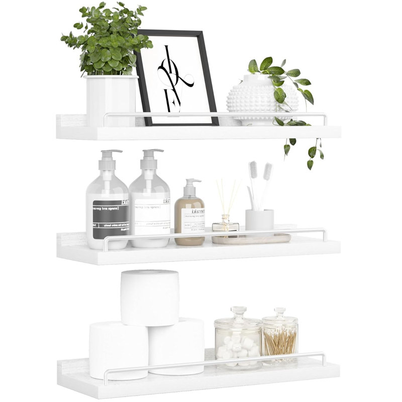 Floating Shelves, 3 Pcs, White