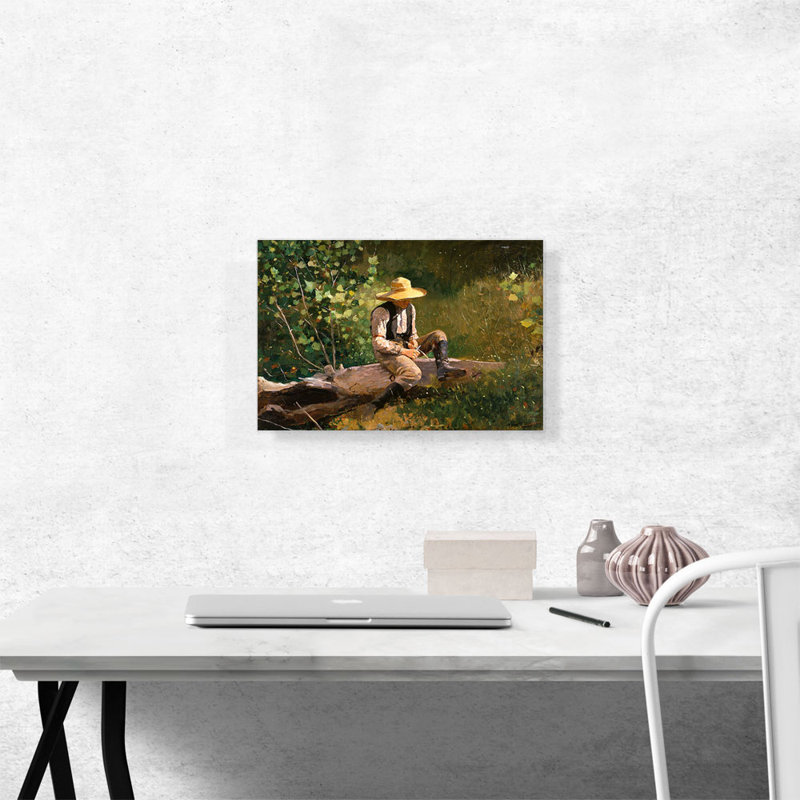 «The Whittling Boy 1873» par Winslow Homer, reproduction d'art sur toile tendue, H 12 po x l 18 po x P 0,75 po