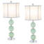 Ensemble de lampes de table 28 po métallique / vert Appleby