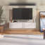 Unfinished TV Stand for TVs up to 65" with Fireplace Included