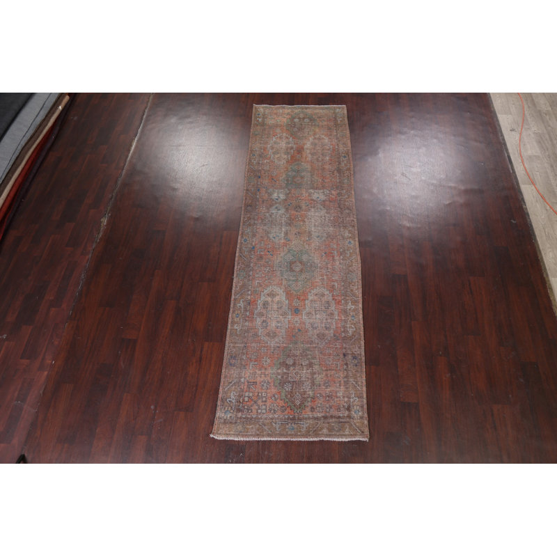 Tapis antique patiné Tabriz Persian noué à la main 3 x 11