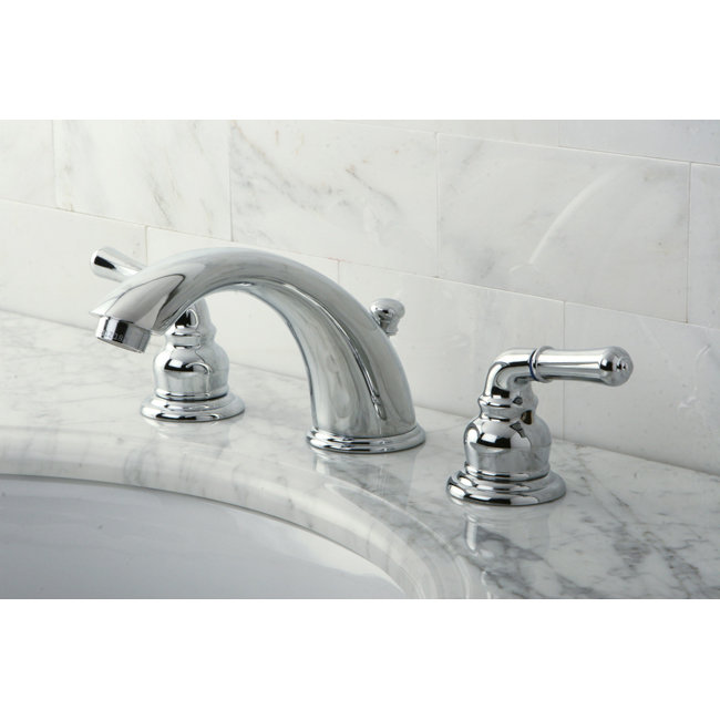 Robinet de salle de bain espacé Kingston, Chrome poli