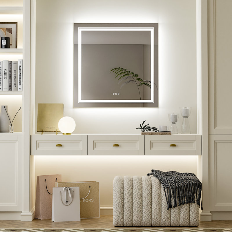 Makhail Square Wall Mirror, 31.5"  x 31.5" 