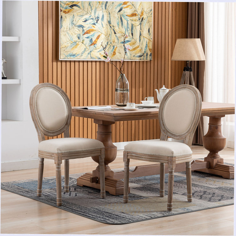 One Allium Way Preslar Hemp King Louis Back Dining Chair - ShopStyle