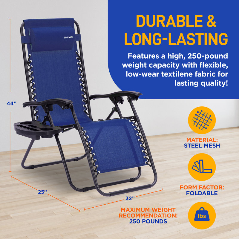 Folding Beach Chair, Blue
