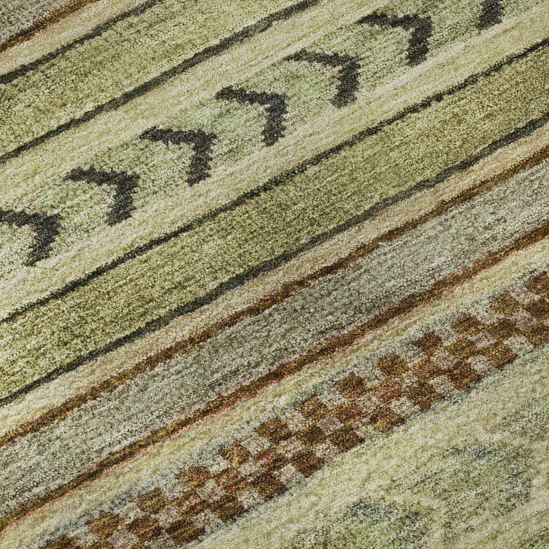 Premium Machine Washable Marasco AMF1625 Stripes Rug, Rectangle 9' x 12'